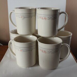 Corelle Rose  Mugs 7 Pieces